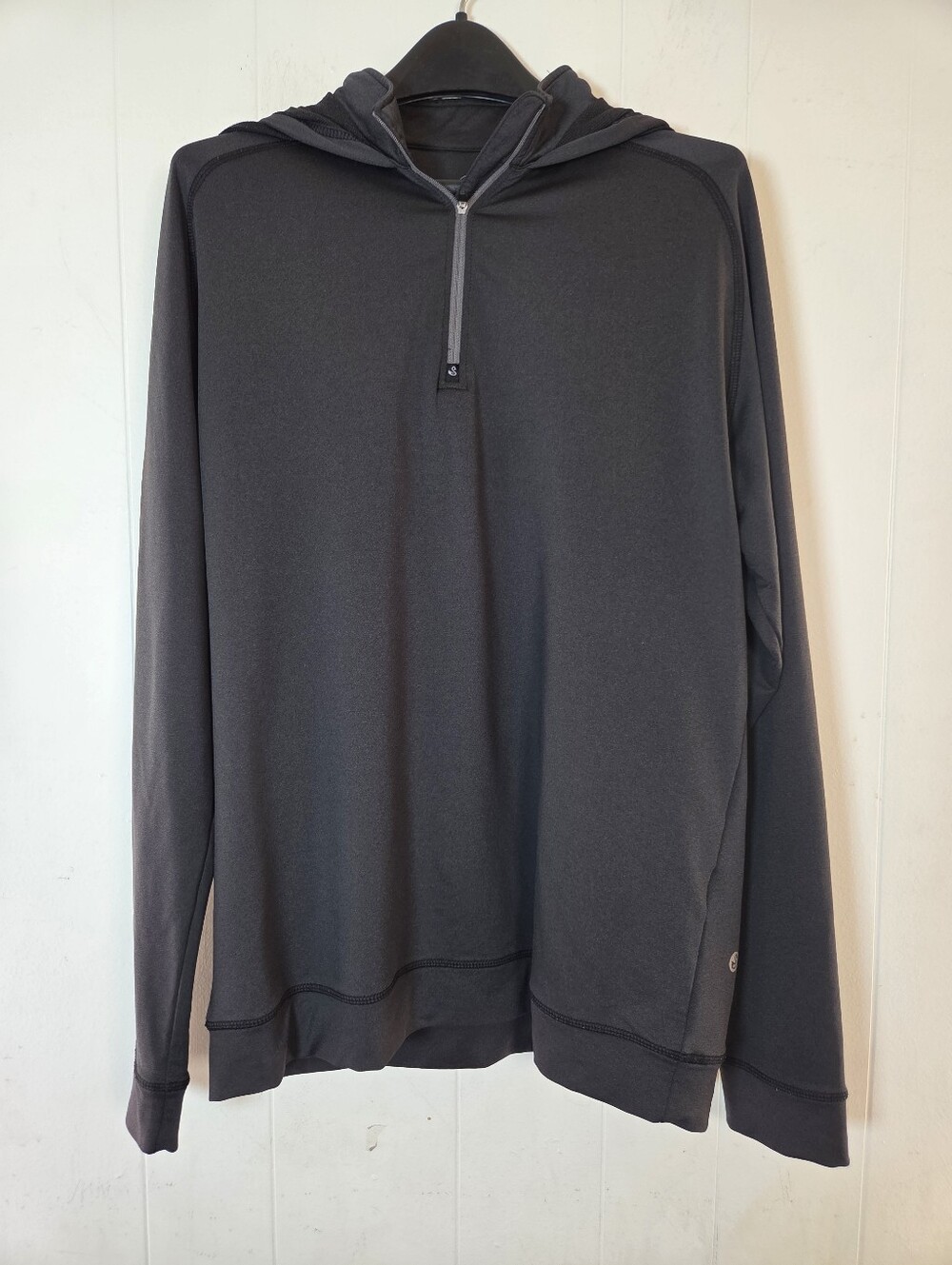 Swannies Mens Charcoal Black 1/4 Zip Golf Hoodie Size Large